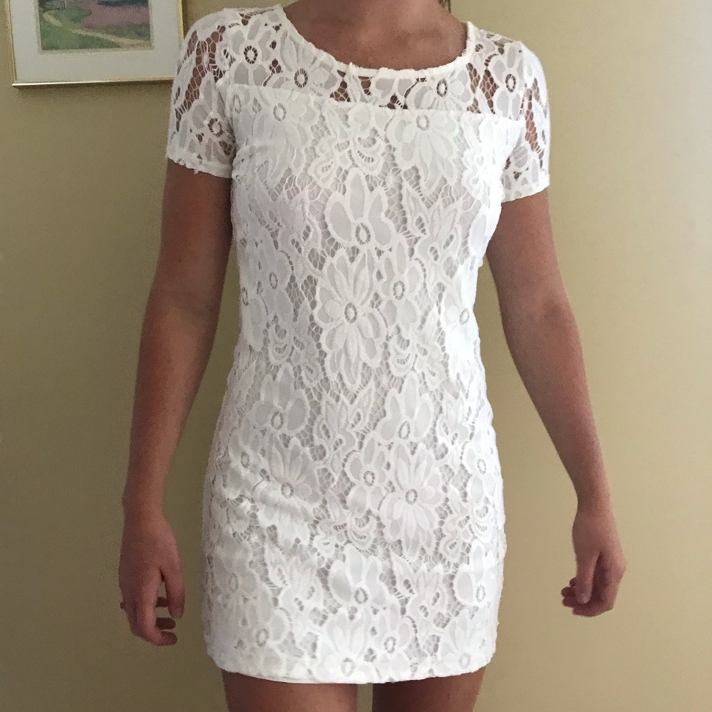 White lace dress